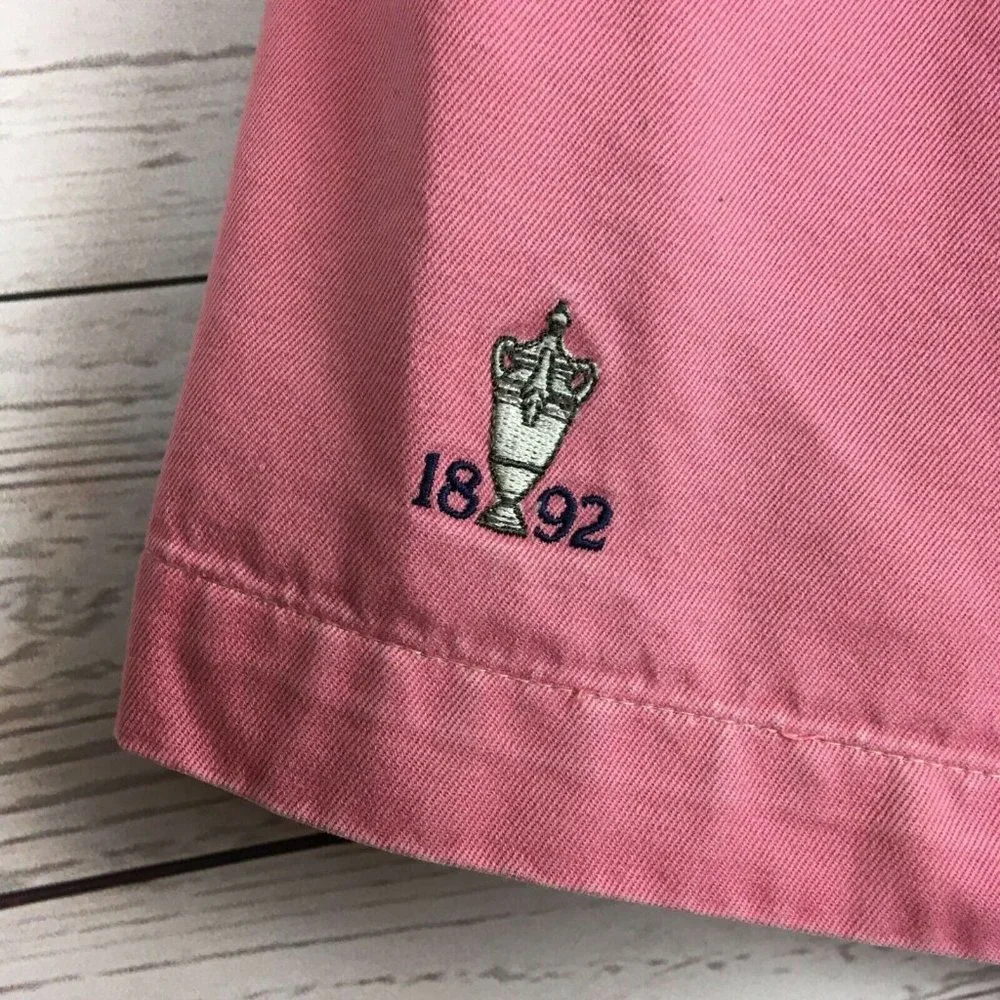Vineyard Vines Mens 31 32 Shorts Pink Pleated Front Cotton Summer Altered Waist‎